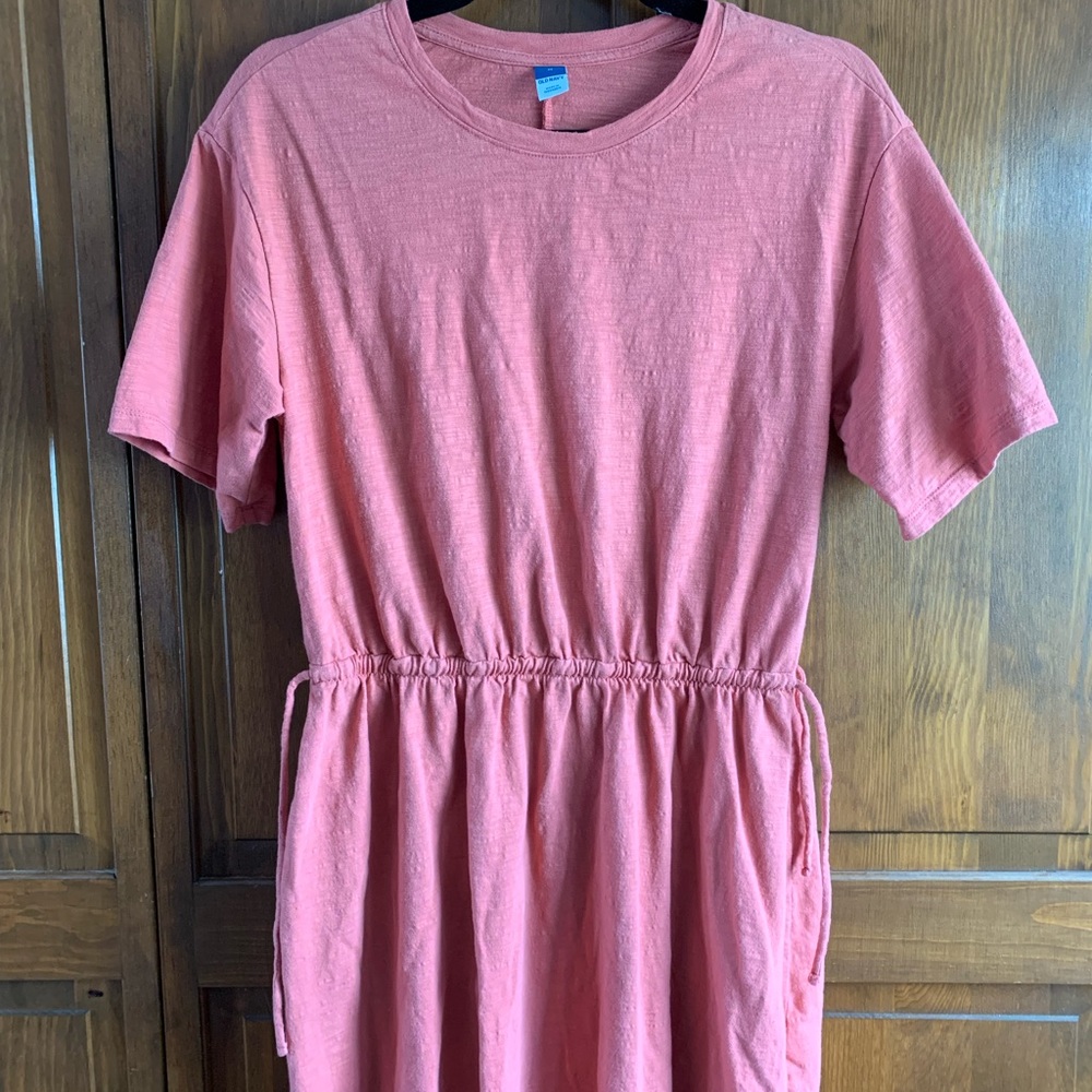 Old Navy Coral Short Sleeve Jersey Dress Size M